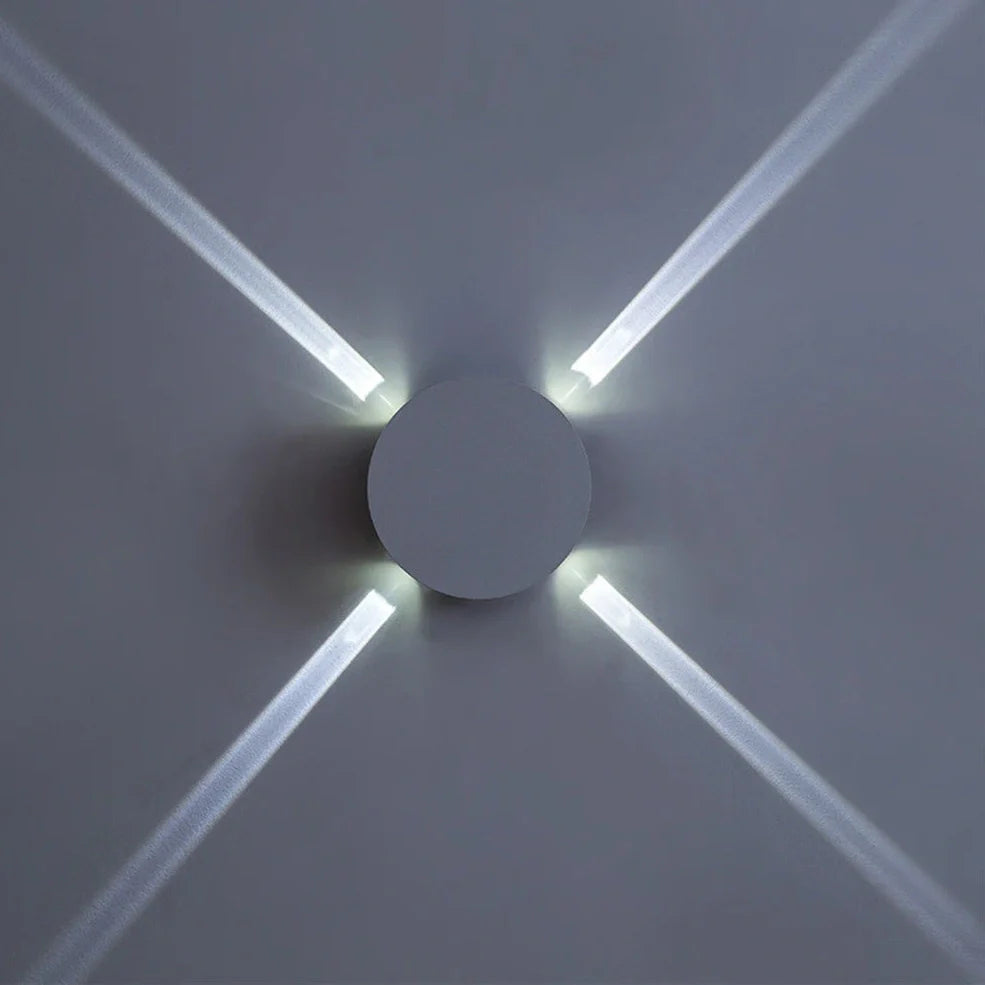 Cross-shaped decorative LED lamp with iron frame, 14cm size, for bedside and living room illumination