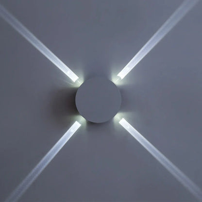 Cross-shaped decorative LED lamp with iron frame, 14cm size, for bedside and living room illumination