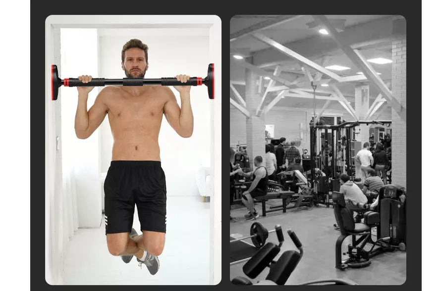 Indoor punch-free door upper horizontal bar for home gym, 350kg capacity