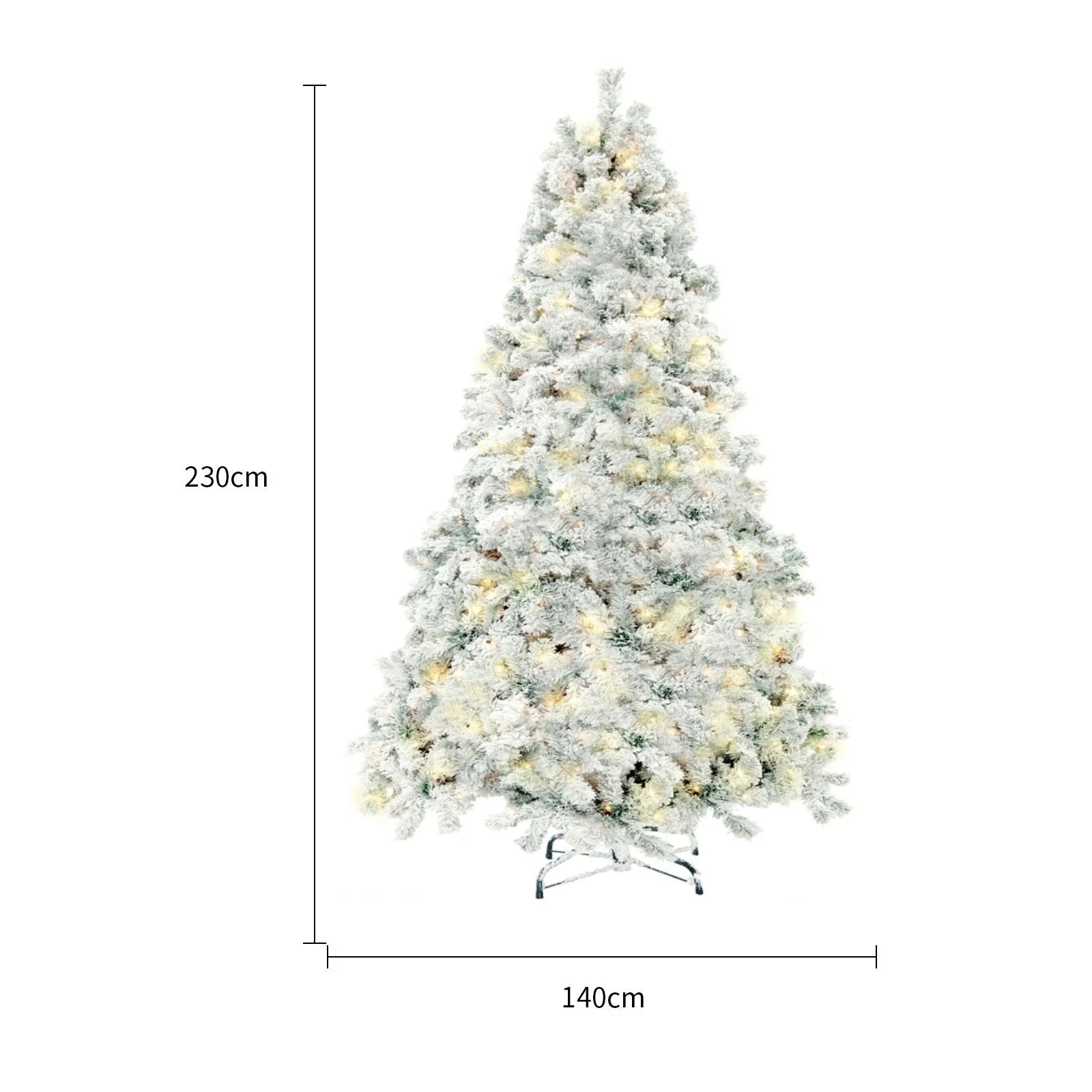 Premium PVC Artificial Christmas Tree with Snowy Branches and Lush Green Foliage