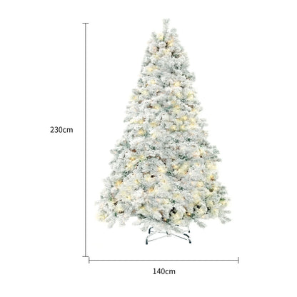 Premium PVC Artificial Christmas Tree with Snowy Branches and Lush Green Foliage