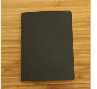 Retro plain graffiti sketchbook in black, white, cowhide colour, or grey with soft-text paper pages.