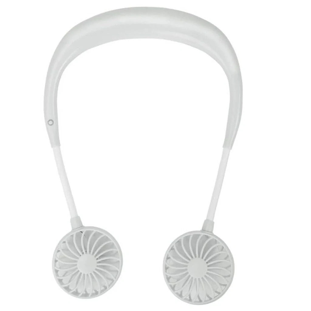 Portable USB charging fan with hanging neck design in various colors