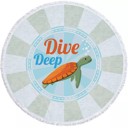 Round microfiber beach towel yoga mat in various colors, 150x150cm, perfect for outdoor activities
