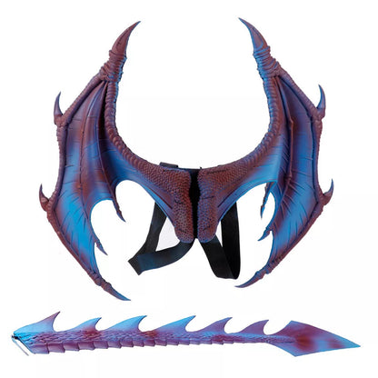 Halloween Dragon Wings Toy in green, red, blue, and black for costume parties