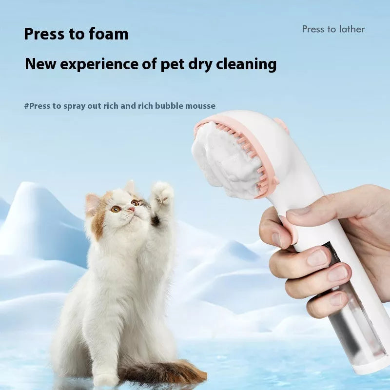 3-in-1 Pet Steam Brush with adjustable comb for effective hair removal and cleaning