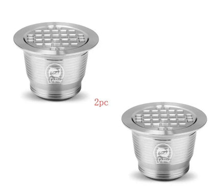 Premium stainless steel coffee capsule shells with square openings for optimal flavor extraction and brewing experience