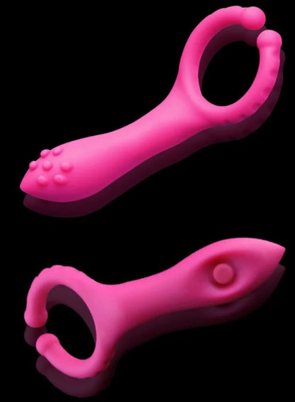 Electric G-point vibrator masturbation stick in rose red, compact and discreet design