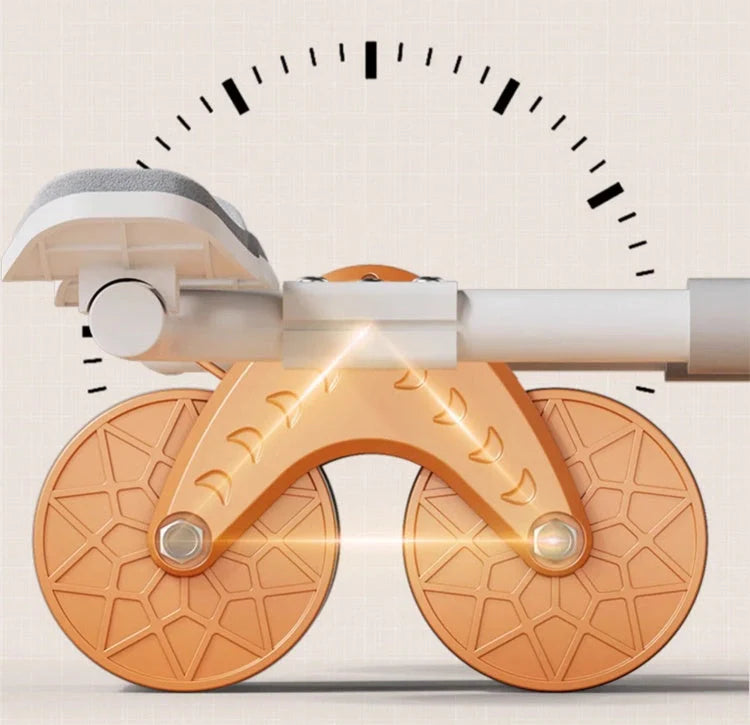 2-in-1 Exercise Belly Wheel in vibrant colors with kneeling mat for indoor fitness