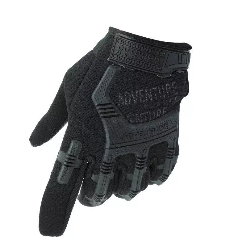 Camouflage full finger gloves for outdoor activities with durable staircase cloth and microfiber fabric