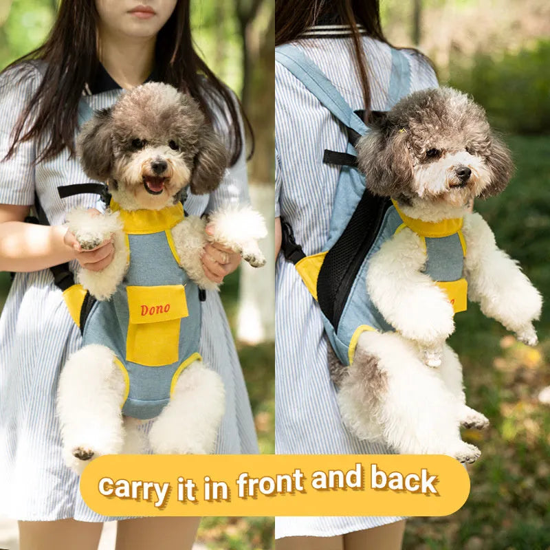 Pet carrier sling bag with breathable mesh panels and cross-shoulder strap