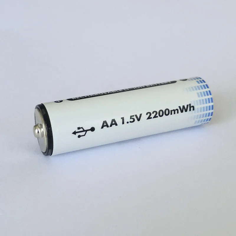USB rechargeable No. 5 lithium battery 1.5V, H50.5mm x W14.5mm, MICRO and Type C options