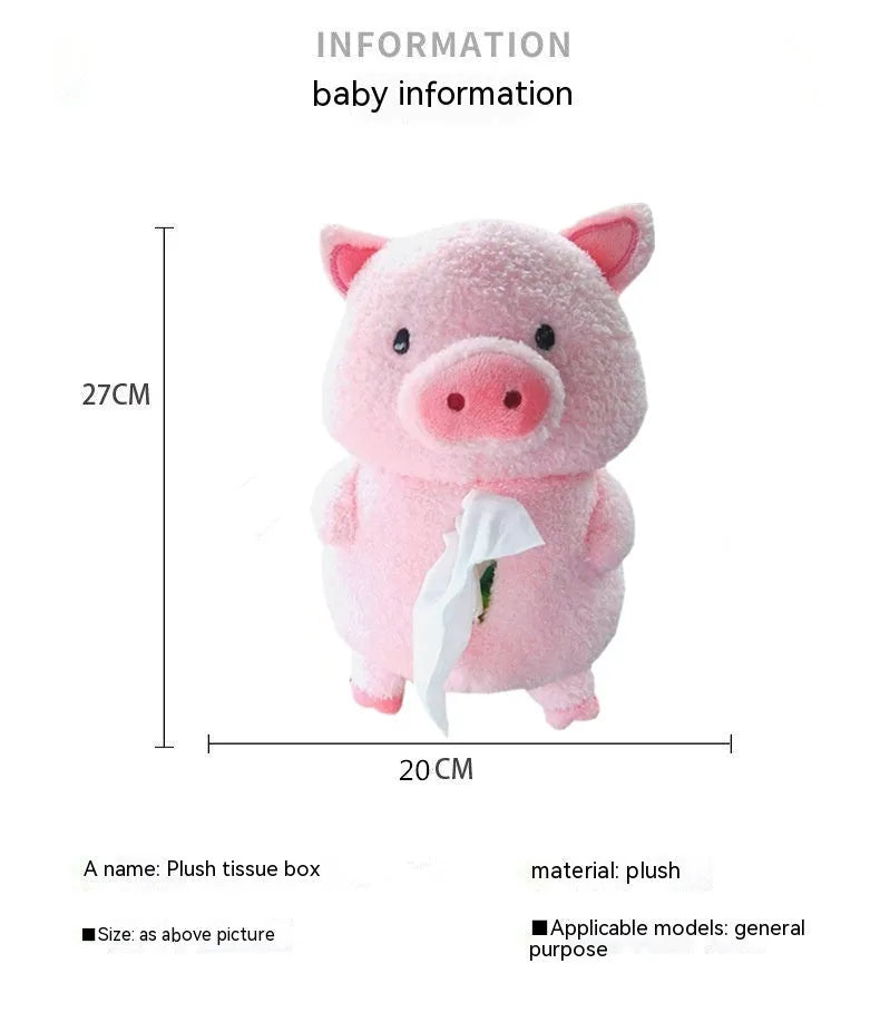 Plush cartoon lamb tissue box for car and home interior decoration