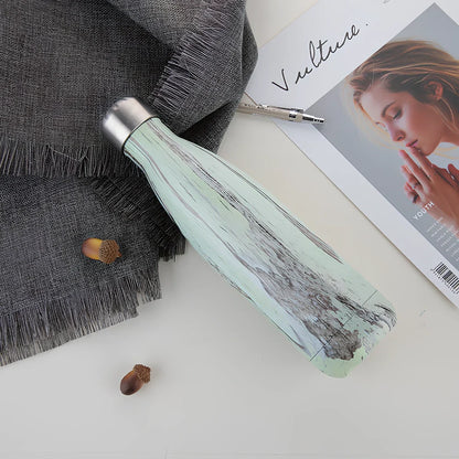 Stainless steel thermal water bottle with 500ml capacity and vacuum insulation technology