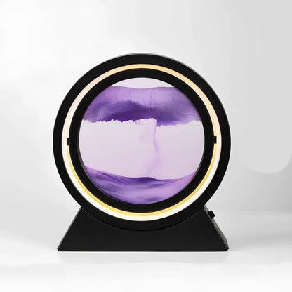 3D dynamic art ornament with quicksand motion effect in blue colour, 24cm height