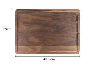 Premium black walnut wood cutting board with a versatile 2-sided design for chopping, slicing, and serving in the kitchen
