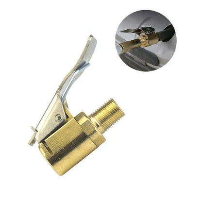Copper tyre inflation clamp with bulging mouth for 8V1 sedan valve connections
