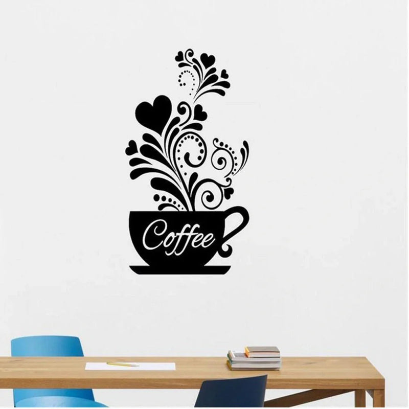 Hhomeenjoy Elegant Floral Wall Decal for Cozy Kitchen Decor