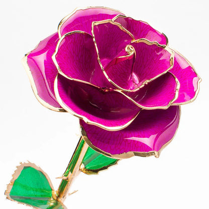 24K gold-plated rose in elegant gift box, perfect for Valentine's Day