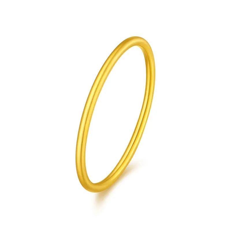 Brass gold plated women's bracelet ring shown in glossy, matte, and twist styles.