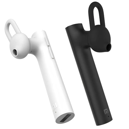 Compact wireless Bluetooth headset in black or white with Bluetooth 4.1 technology