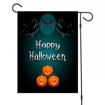 Halloween Series Garden Banner with double-sided polyester design, 32*47cm