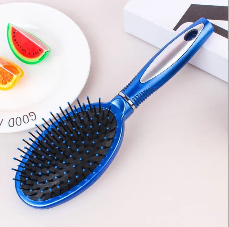 Portable vibrating hair massage comb with ionic technology for on-the-go hair rejuvenation and styling