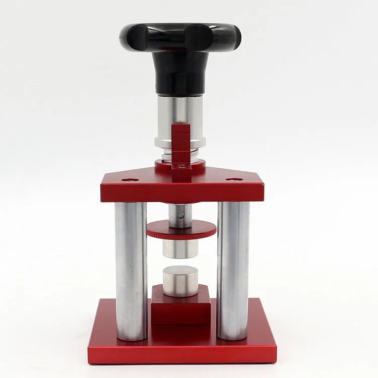 Watch repair spiral cap presser with 20 plastic moulds for back cover installation