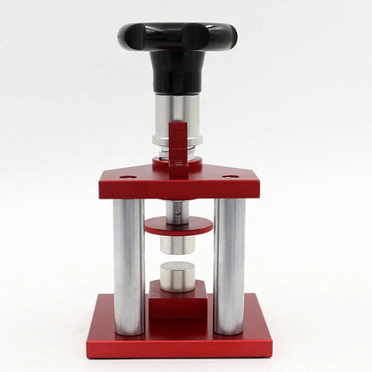Watch repair spiral cap presser with 20 plastic moulds for back cover installation