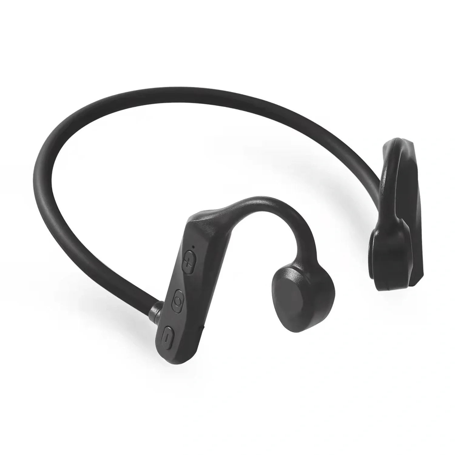 Wireless sports headphones in pink, black, and green with neck-hanging design