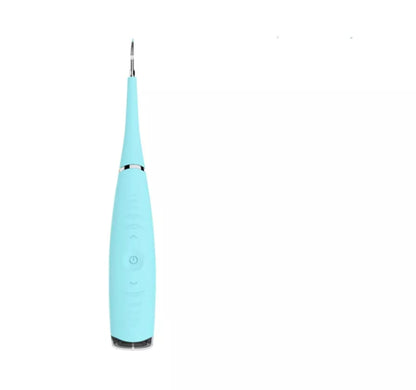 Ultrasonic tartar remover in white, pink, blue, and black colors for effective dental care at home