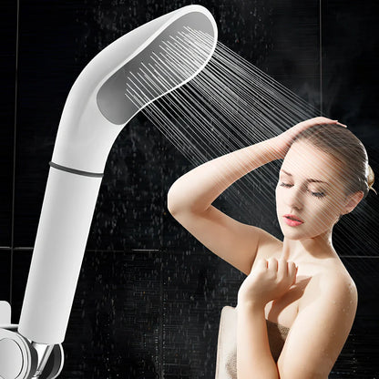 Water saving filter shower head with 1.5m stainless hose in black or white filter models