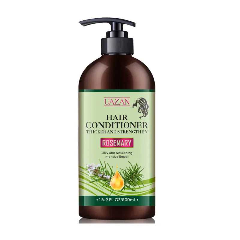 Rosemary shampoo and conditioner set with 500ml bottles, 250ml hair mask, and 50ml hair care oil