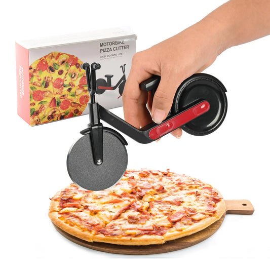 Stainless Steel Pizza Cutter and Pasta Roller - Versatile Kitchen Tool for Slicing, Cutting, and Decorating Dough-Based Creations