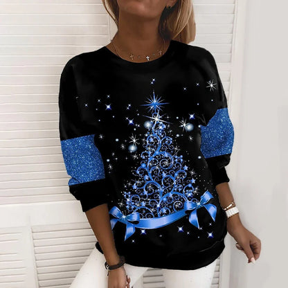 Cozy and festive 3D printed Christmas sweater with assorted holiday designs