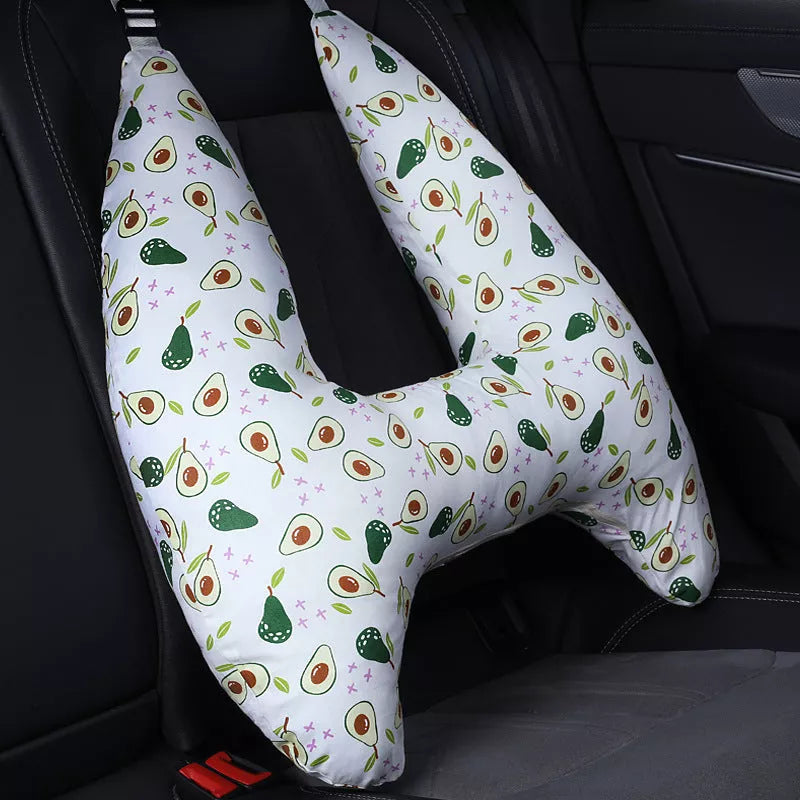 Universal car shoulder pad pillow for back row comfort, pure cotton fabric with PP cotton filling