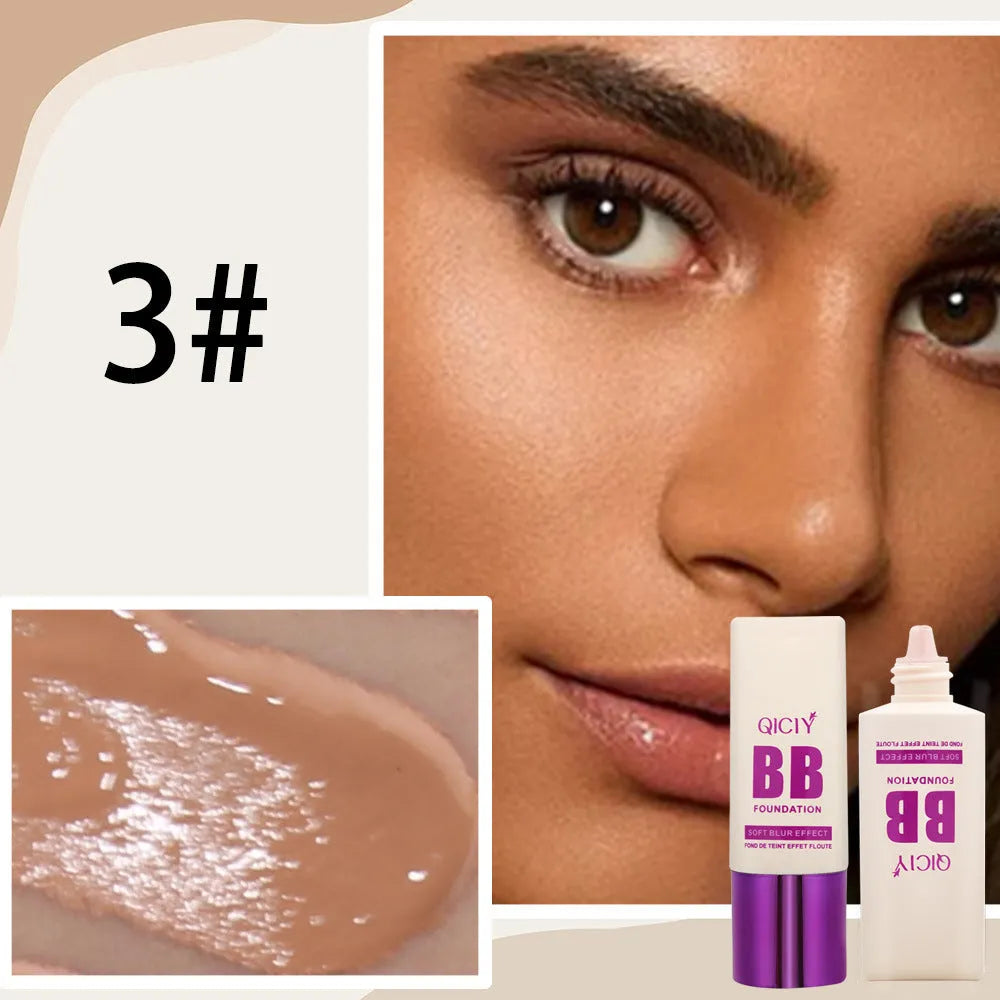 Feeding bottle style BB cream with brightening foundation and concealer effect in 10 colour shades