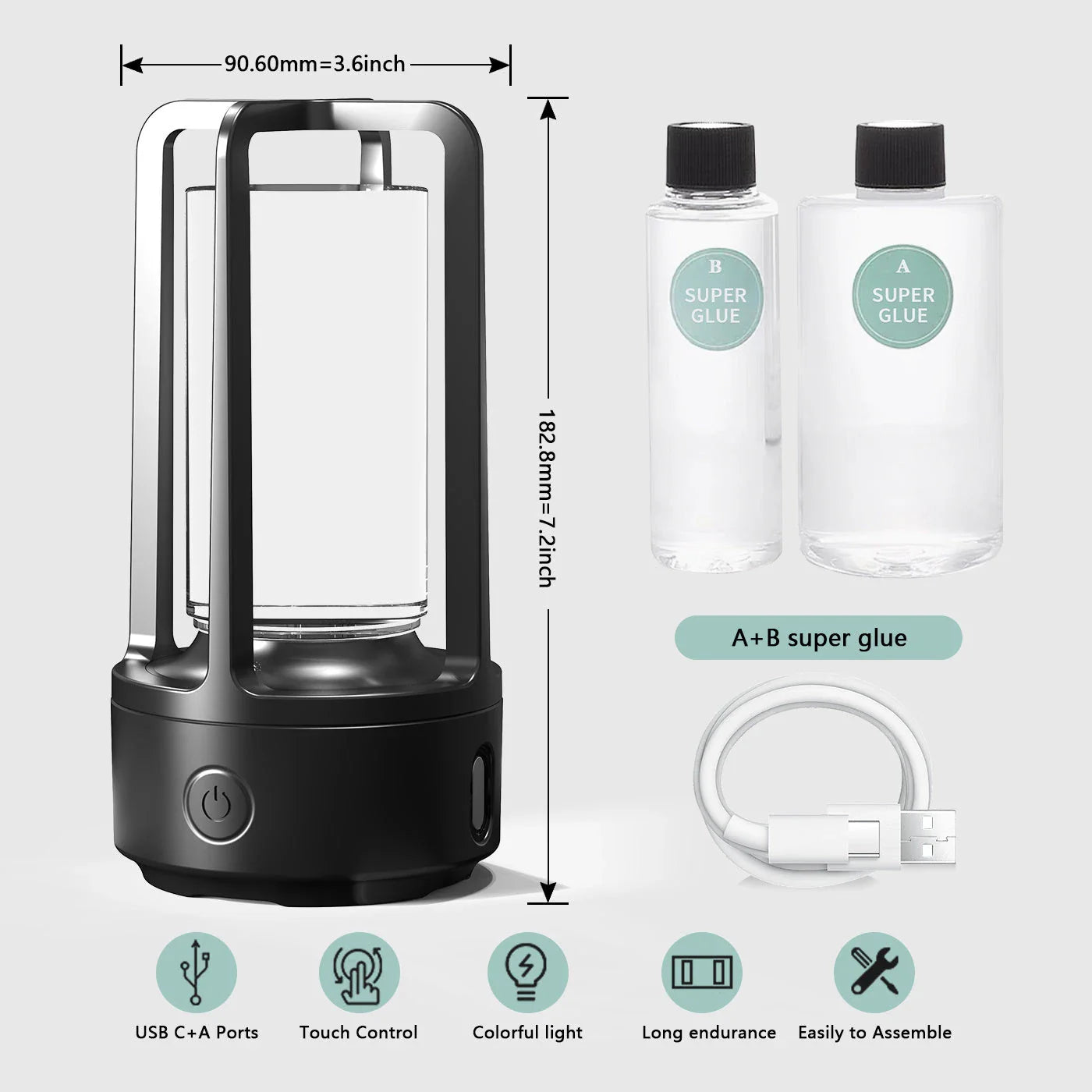 Versatile 2-in-1 Crystal Light Speaker with Bluetooth connectivity and a mesmerizing light display