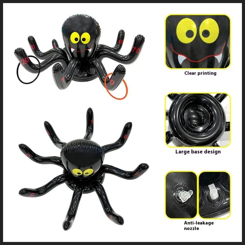 Inflatable Octopus Ferrule Throwing Toy in multiple colours for teenager ability training