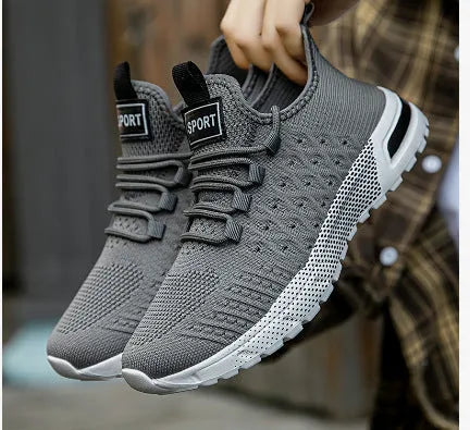 Men's casual shoes with mesh upper in Army Green colour, size 42 displayed on neutral background