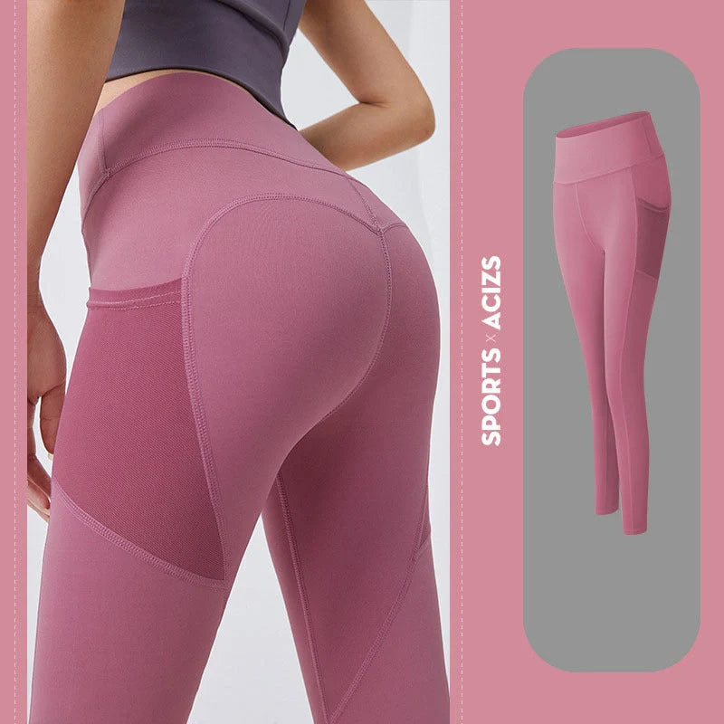 Women's high stretch yoga pants with pocket for gym and yoga