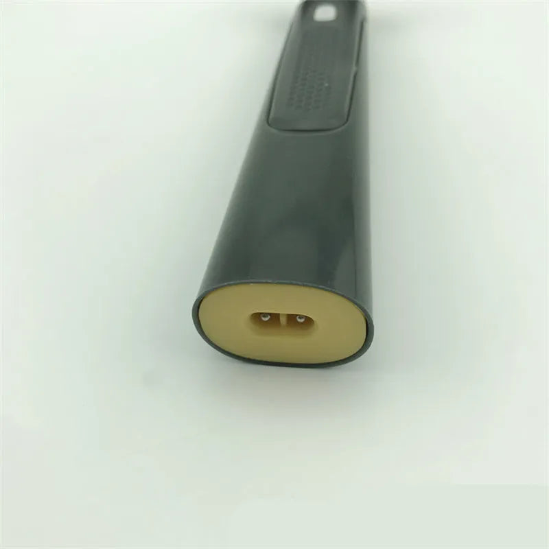 Wireless rechargeable precision shaver with stainless steel blades and LED light
