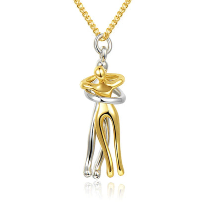 Stylish unisex love necklace with brass pendant in various color options, including rose gold, white black, black gold, and more.