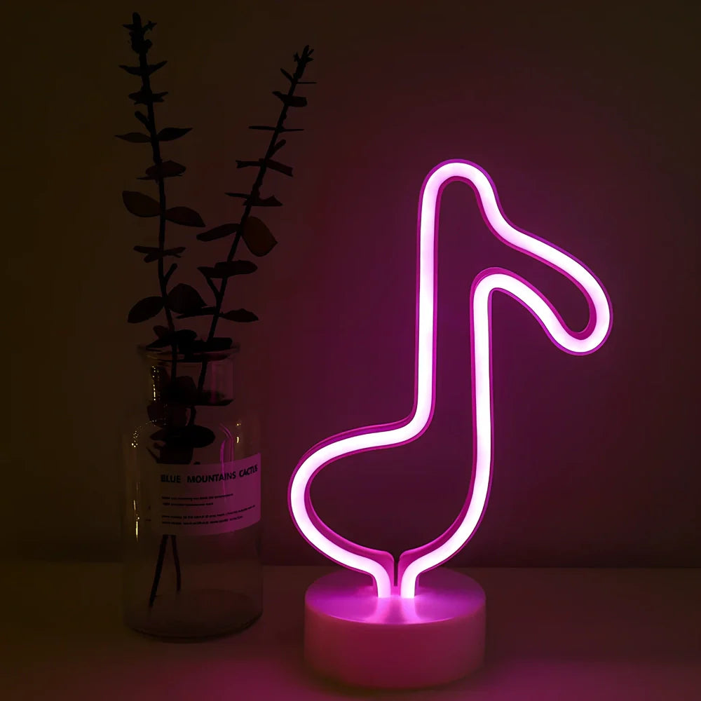 Neon LED wall light with 2000 lumen output and decorative shapes including star and moon designs