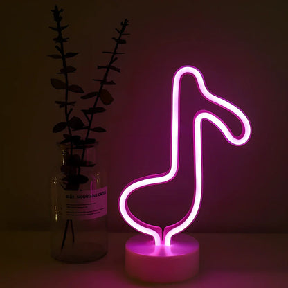 Neon LED wall light with 2000 lumen output and decorative shapes including star and moon designs