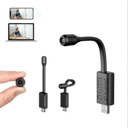 V380 USB camera in black, measuring 158mm by 26mm by 15mm, with wireless HD recording capability