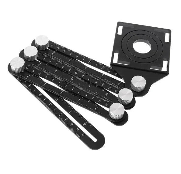 Aluminum alloy six-folding multi-angle measuring ruler for precise tile and flooring projects