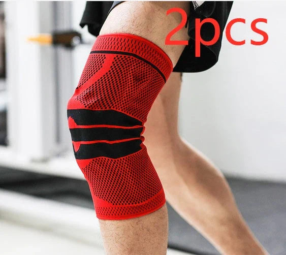 Premium knee brace sleeve made with breathable nylon fabric for sports, running, and fitness activities