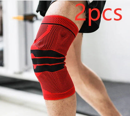 Premium knee brace sleeve made with breathable nylon fabric for sports, running, and fitness activities