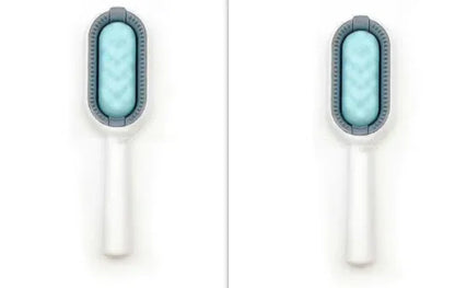 Green plastic pet hair removal comb with disposable wipes for cats and dogs